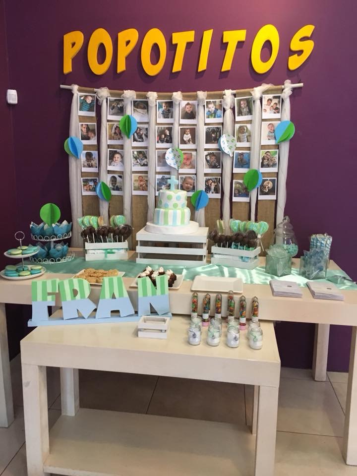 Candy bar temático y torta de cumpleaños